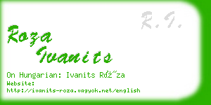 roza ivanits business card